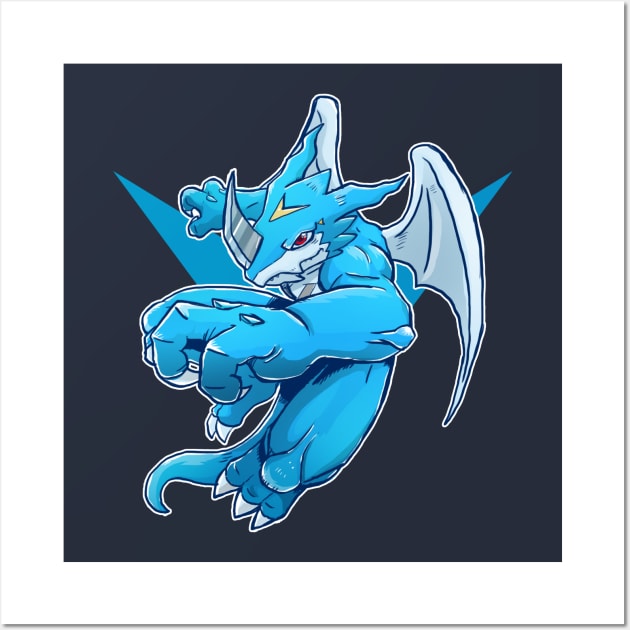 Exveemon fanart Wall Art by DigiTeeshrit